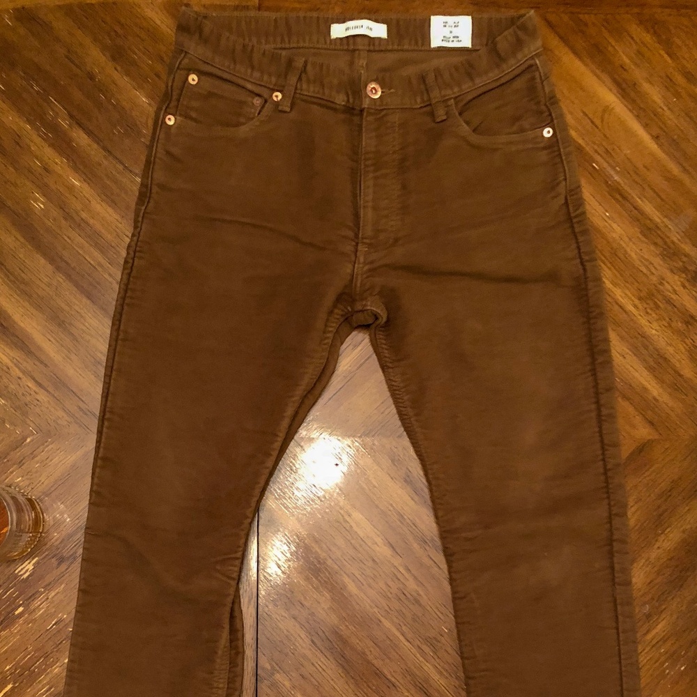 Billy Reid British Tan Moleskin Jeans